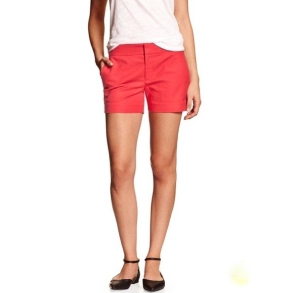 Banana Republic Factory Hampton Fit Coral Shorts Size  2 - Picture 1 of 8